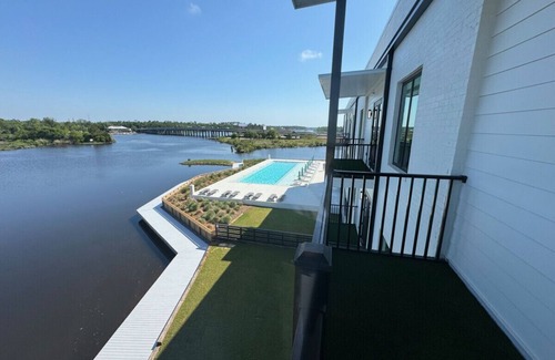 Gulfport Apartment | Private Condo #208 with Riverside View and Private Pool