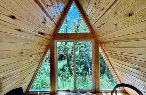 Yacolt Cabin | Private Cozy Aframe Moulton Cabin 3 @ Pull Caffe wood roasted coffee & bakeryn