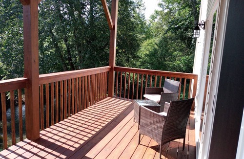 Haywood County Apartment | Private creekside suite with mountain views