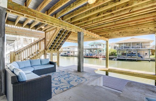 Terramar Beach House | Private Dock and Patio Waterfront Galveston Retreat