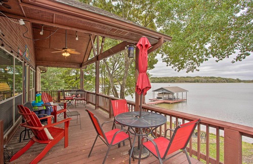Log Cabin House | Private Dock & Fire Pit: Cedar Creek Lake Home
