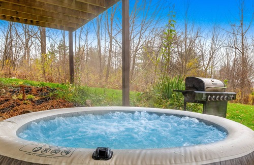 Middlesex House | Private escape with hot tub, large deck, game room, scenic views & fast WiFi