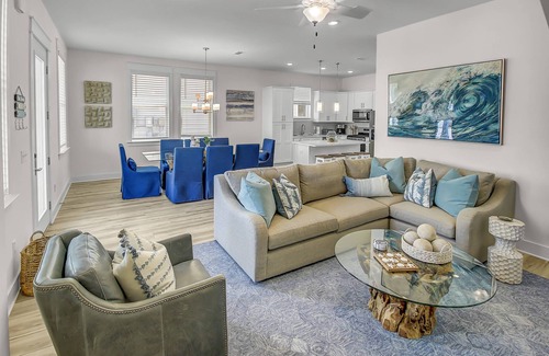 Dune Allen Beach House | Private *Heated Pool/Free Golf Cart/Pet Friendly/7Outdoor Spaces/Pool table/Walk to beach/Sleeps 14