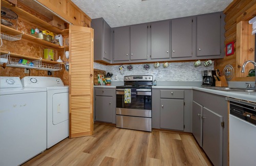 Lake Lure Cabin | Private log cabin on the lake! Beach/waterfall/dogs.