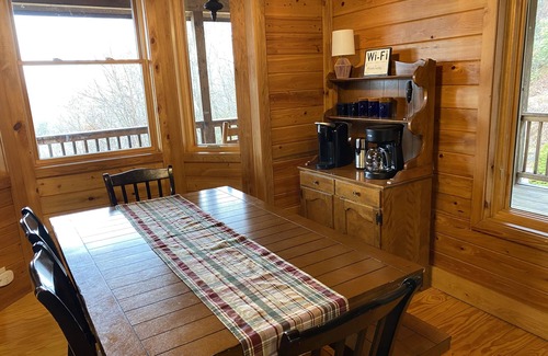 Tuckasegee Cabin | Private Mountain Cabin with Amazing Views Fire Pit Deck Near Lake & Trails