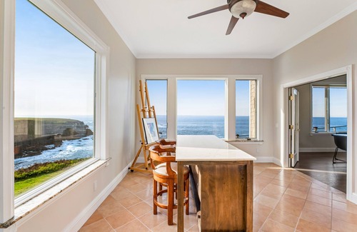 Caspar House | Private, oceanfront, blufftop sanctuary on 8 acres with stunning sunset views