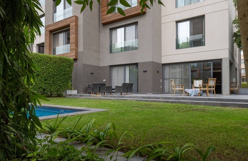 New Cairo Apartment | Private Pool - 3 Bed Serviced Apart GF @ Silver Palm