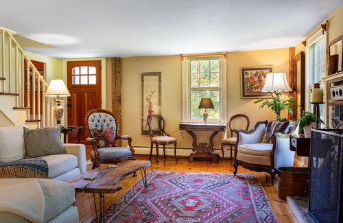 Cummington House | Private river-front home with tennis court and hot tub in the Berkshire hills!