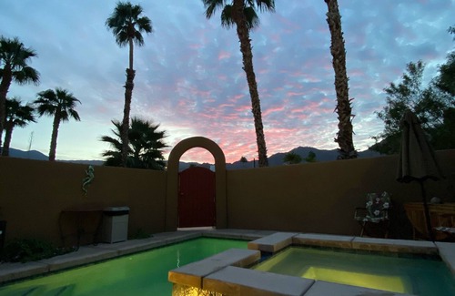 La Quinta Cove House | Private Southwest Pool Home On Quiet Street with Mountain Views and EV Charger