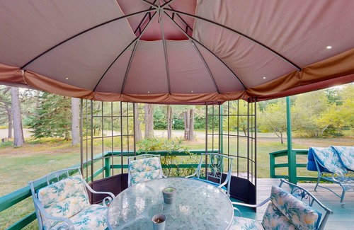 Center Ossipee House | Private spacious mountain view w/beach rights, hot tub, spacious deck & firepit