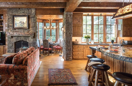 Moose Wilson Road Villa | Private, stately lodge nestled near the banks of the Snake River