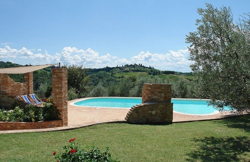 Certaldo Villa | Private Villa with WIFI, private pool, TV, patio, panoramic view, parking, close to San Gimignano