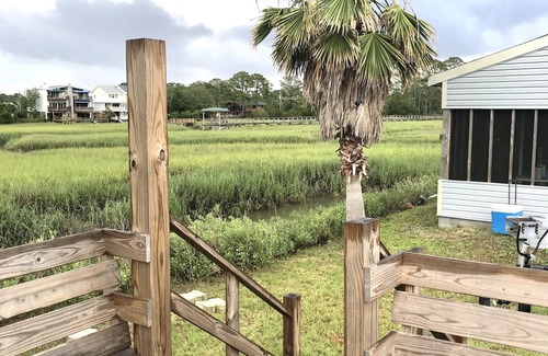 Savannah Beach Villa | Private Waterfront Family Complex with Dock, Walk to Beach. Angler's Dream.