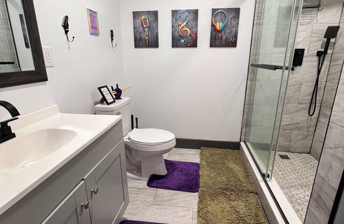Bearss Plaza Hotel | Purple Rain Hotel Room with Pool and Hot Tub