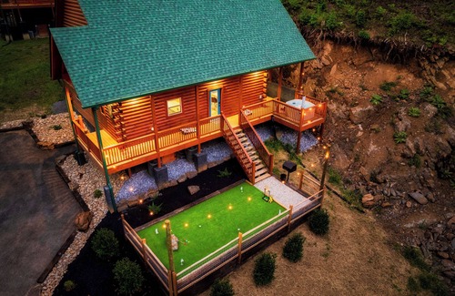 Sevierville Cabin | Putt-Putt, Hot Tub, Laser Tag, Arcade, Deck, Air Hockey, Resort Pool, Grill