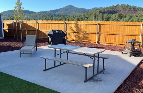 Williams House | Quiet downtown neighborhood w/mountain views, private turfed backyard, A/C & W/D