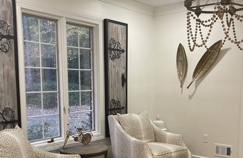Blythewood House | Quiet lakeside home on 2 wooded acres.