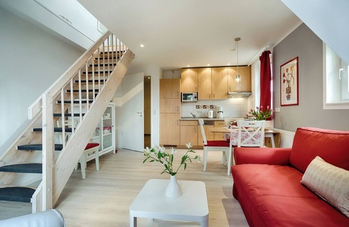 Ostseebad Prerow Apartment | Quietly situated apartment for up to 2 p. + infant, sauna, WLAN, balcony, bicycle shed