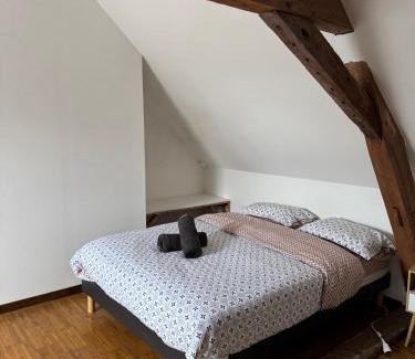 Champagne House | "Rêves de Gamins", Chambre de droite, 4 couchages dans gîte de campagne "La Camusière", proche du Pôle Européen et du circuit des 24h