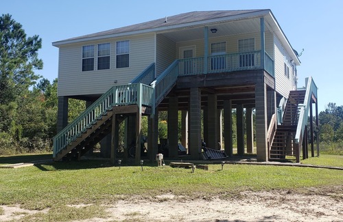 Pass Christian House | Raised 3 bed 2 bath house with canal access to Wolf River