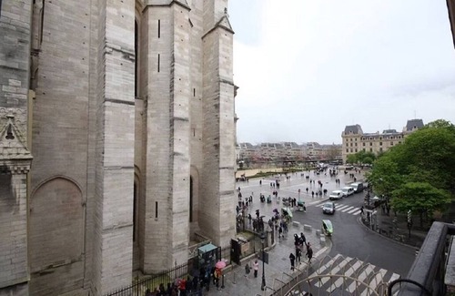 Notre Dame Apartment | RARE!Paris 4th CITE ISLAND Notre Dame-SUPERB VIEWS directly facing the NotreDame