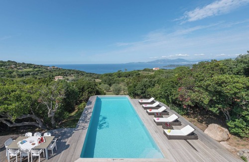 Coti-Chiavari Villa | Recent villa, sea and gulf view, heated pool, terraces, 10' from beaches