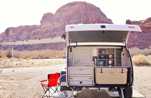 Moab House | Red Rock Base Camps Teardrop Trailer #1. Take your hotel room outside!