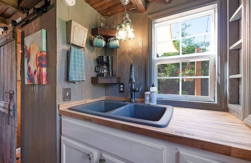 Wildwood House | Redbud Tiny Home with a Hot Tub and Mountain Views