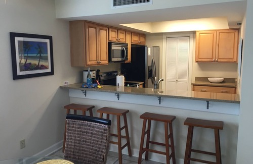 Pensacola Beach Condo | Regency Towers #208W, beach chairs, umbrellas, new leather couches!
