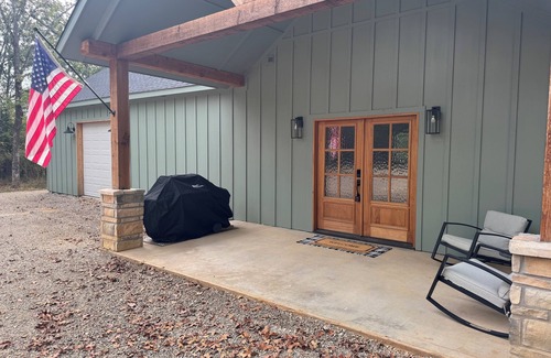 Sawyer Cabin | Relax and unwind at this peaceful 2-bedroom, 1-bath cabin off Hugo lake.