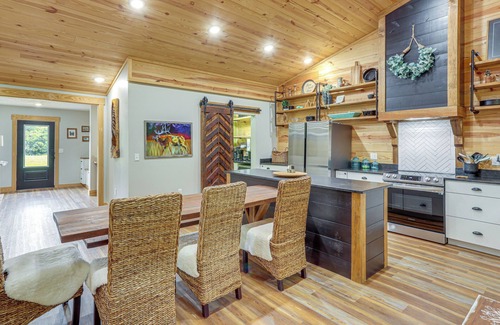 Mountain View Cabin | Relax on the River: Modern Mountain View Escape!