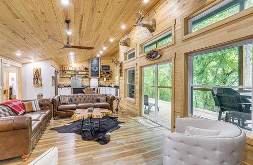 Mountain View Cabin | Relax on the River: Modern Mountain View Escape!