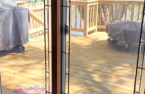 Lynn Center Cabin | Relax on the Rock River in fall, book our cozy 1-bedroom cabin!