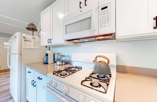 Clinton Cottage | Relaxing cottage with fishing gear, fireplace, gas grill, patio, & kitchenette