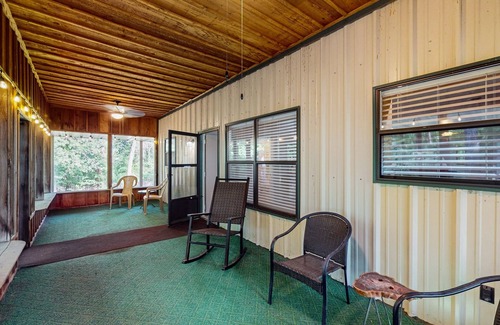 Kingston House | Relaxing escape on a large lot with a washer/dryer, sunroom, & firepit