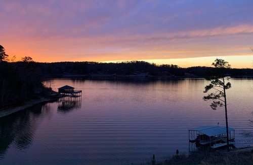 Cook Springs House | Relaxing Lakefront Retreat spectacular views w/ boat dock and hot tub