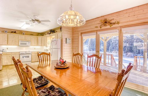 South Fork Cabin | Relaxing riverfront cabin w/river & mountain view, wraparound deck, and firepit