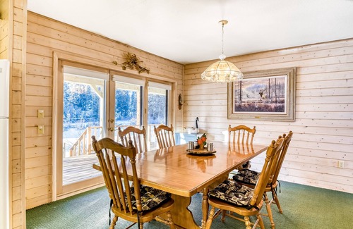 South Fork Cabin | Relaxing riverfront cabin w/river & mountain view, wraparound deck, and firepit