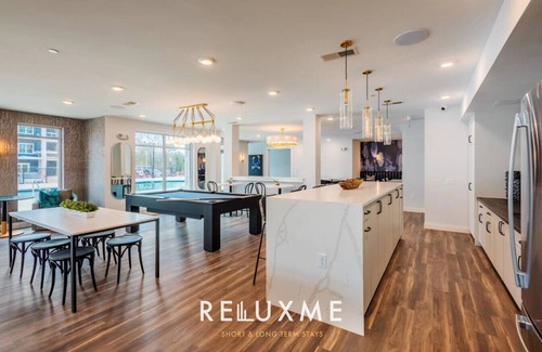 Paw Creek Apartment | Reluxme|Chic 2BR w/Balcony, Gym & Pool Near Mall