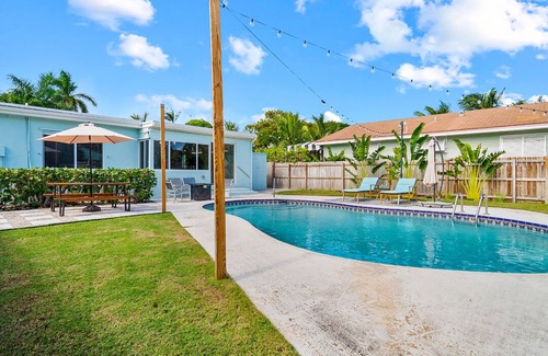 Mango Groves House | Remodeled historic boho-bungalow w/private pool at Lake Worth Beach.