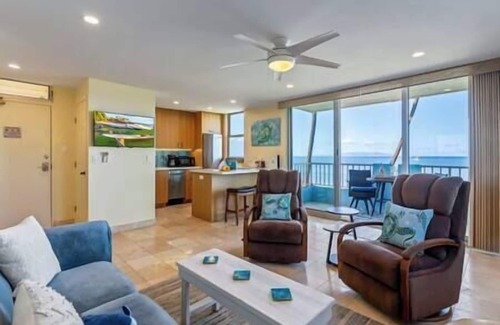 Kihei Apartment | Remodeled prime oceanfront 1 bedroom Kihei gemn