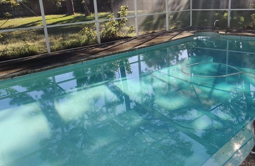 Rockledge Apartment | Remodeled studio in Rockledge, with sliders to pool and huge tropical yard.