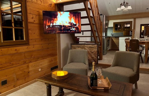 Crest-Voland Ski Chalet | Renovated chalet for 2-4, terraces, Mont Charvin view