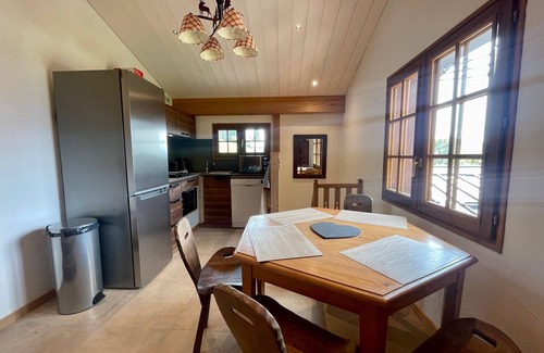 Crest-Voland Ski Chalet | Renovated chalet for 2-4, terraces, Mont Charvin view