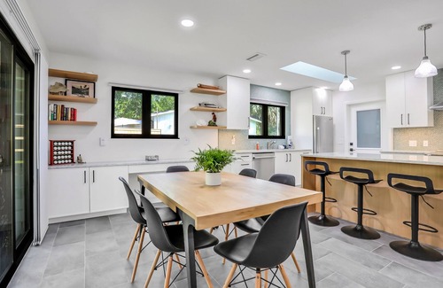 St. Augustine South House | Renovated home with private pool, patio, outdoor fireplace, & grill