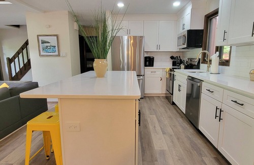 East Stroudsburg House | Renovated Open-Concept Pocono Home Game Room, Fireplace, Close to All