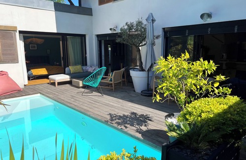 Cote Pavee House | Renovated studio for 8 people with swimming pool and garden in the heart of Toulouse