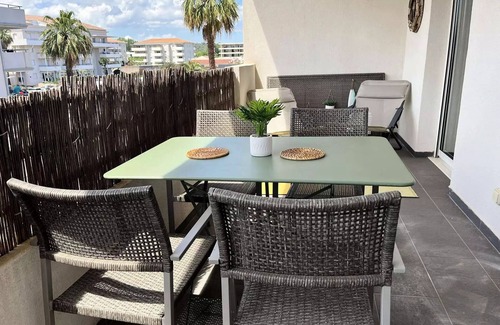 Moriani-Plage Apartment | Residence Castel Verde - MORIANI Beach T2 terrace near sea and shops