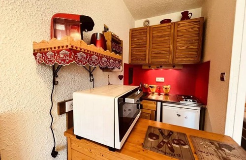 Plan Peisey Apartment | Residence Plein Sud - Studio for 4 people