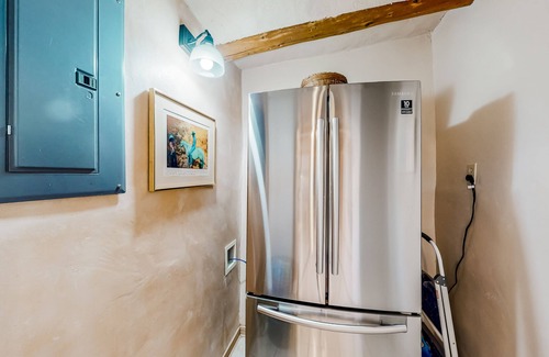 Taos House | Restored 1938 adobe with mountain view & kiva fireplace - dog-friendly